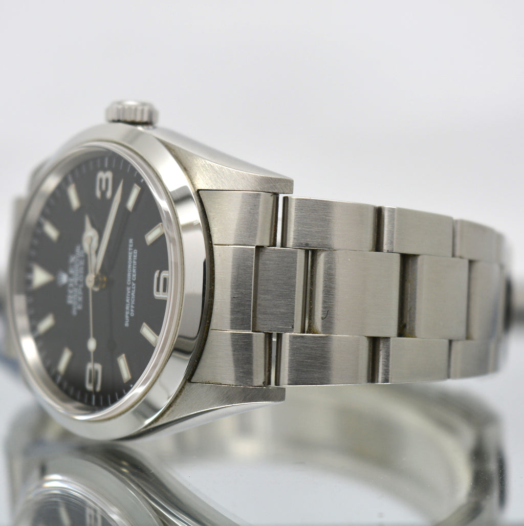 Rolex 14270 Explorer 1 never polished full Set A Serial papers