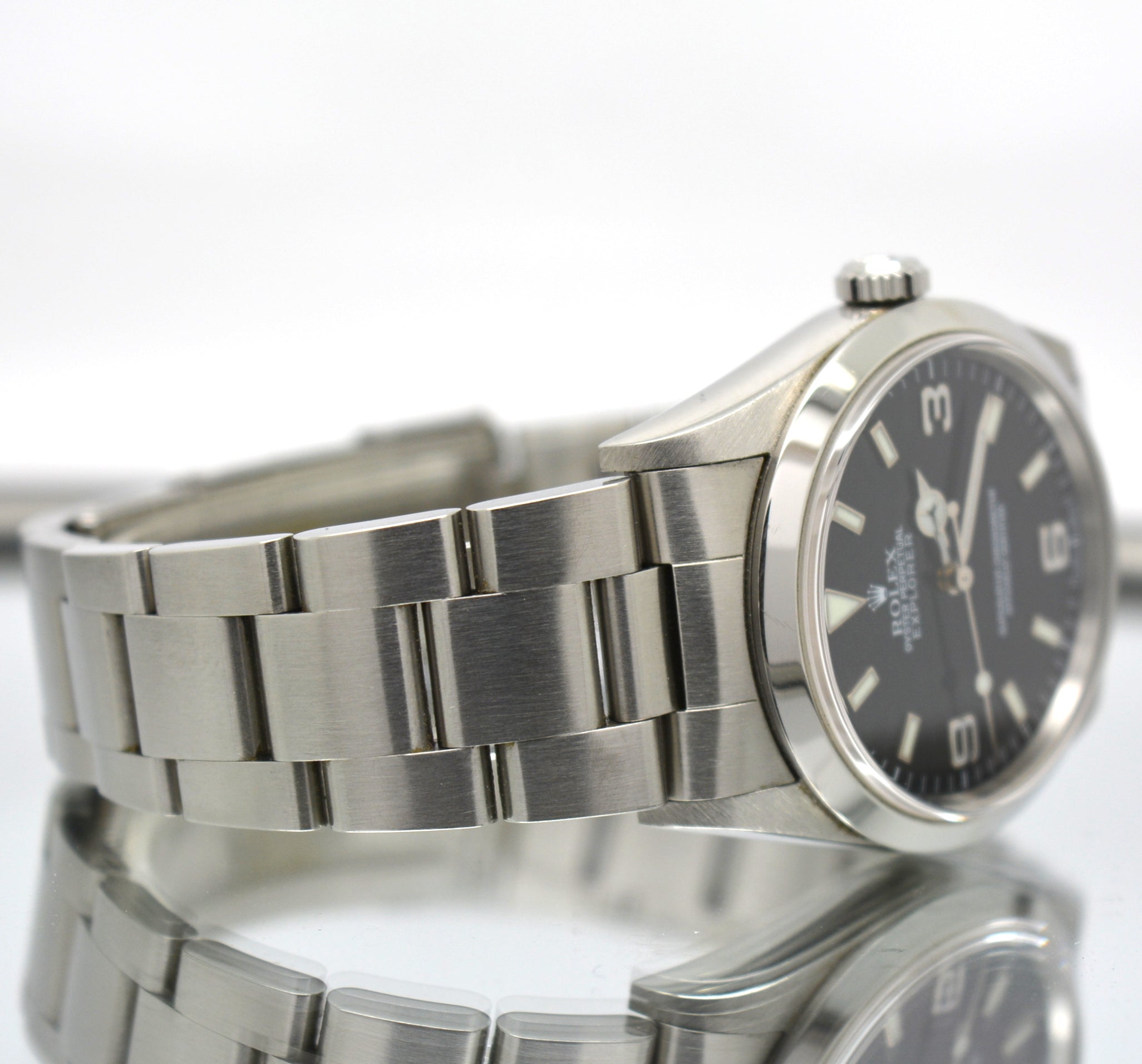 Rolex 14270 Explorer 1 never polished full Set A Serial papers