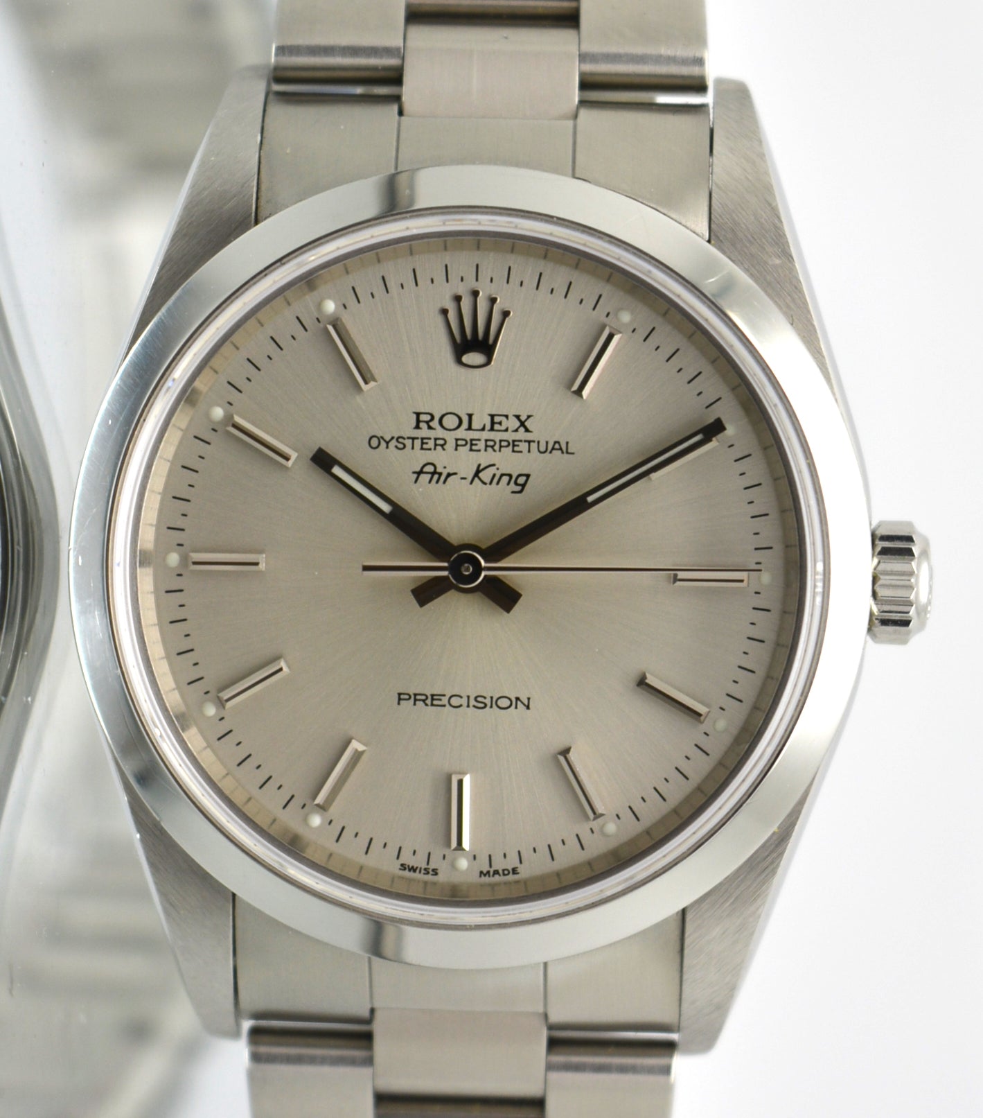 Rolex 14000 Air King Precision Full Set Mint never polished A Serial