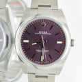 Rolex Oyster Perpetual 114300 Unworn purple box and papers 2017