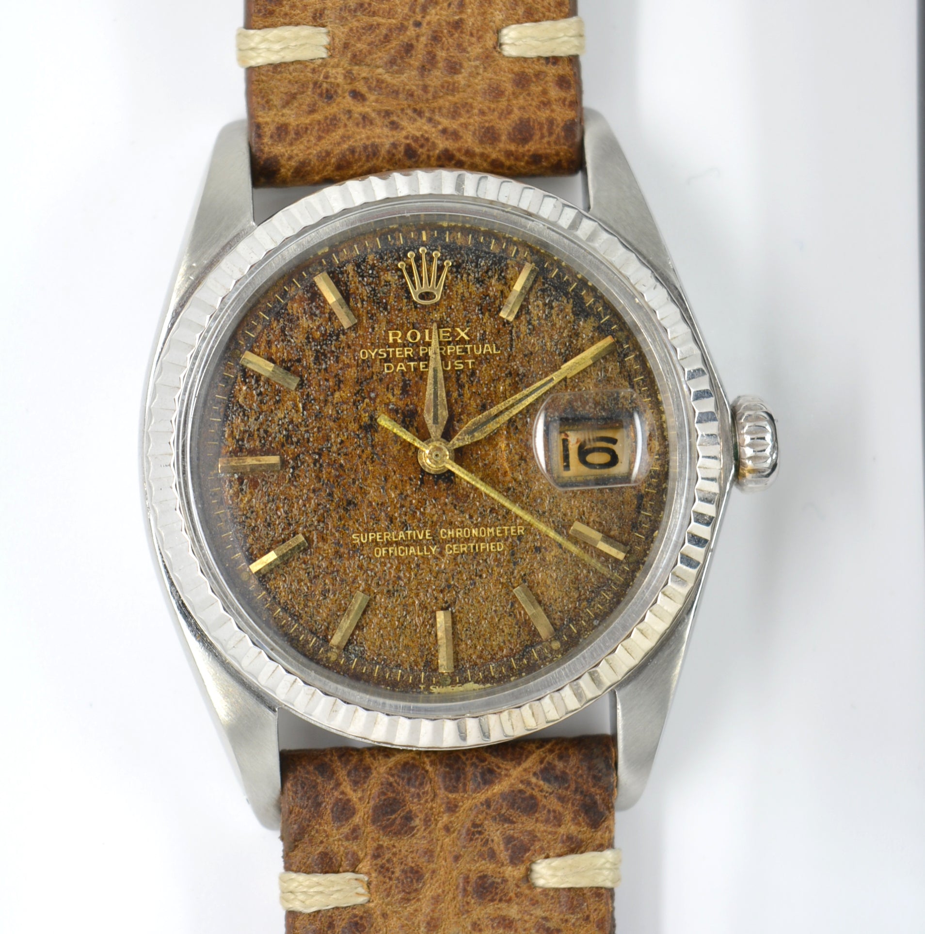 Rolex 1601 Date Just Vintage Amazing Tropical Brown Dial from the 1960’s