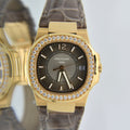Patek Philippe Rose Gold Nautilus Ladies Factory Diamonds Box and Papers