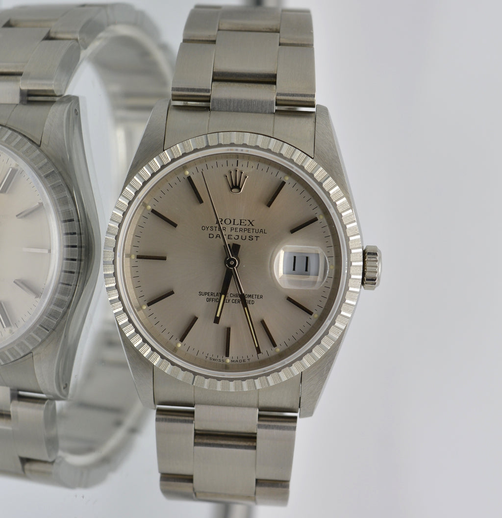 Rolex Date Just 16220 NEW OLD STOCK IBM Rewards engraving Full Set