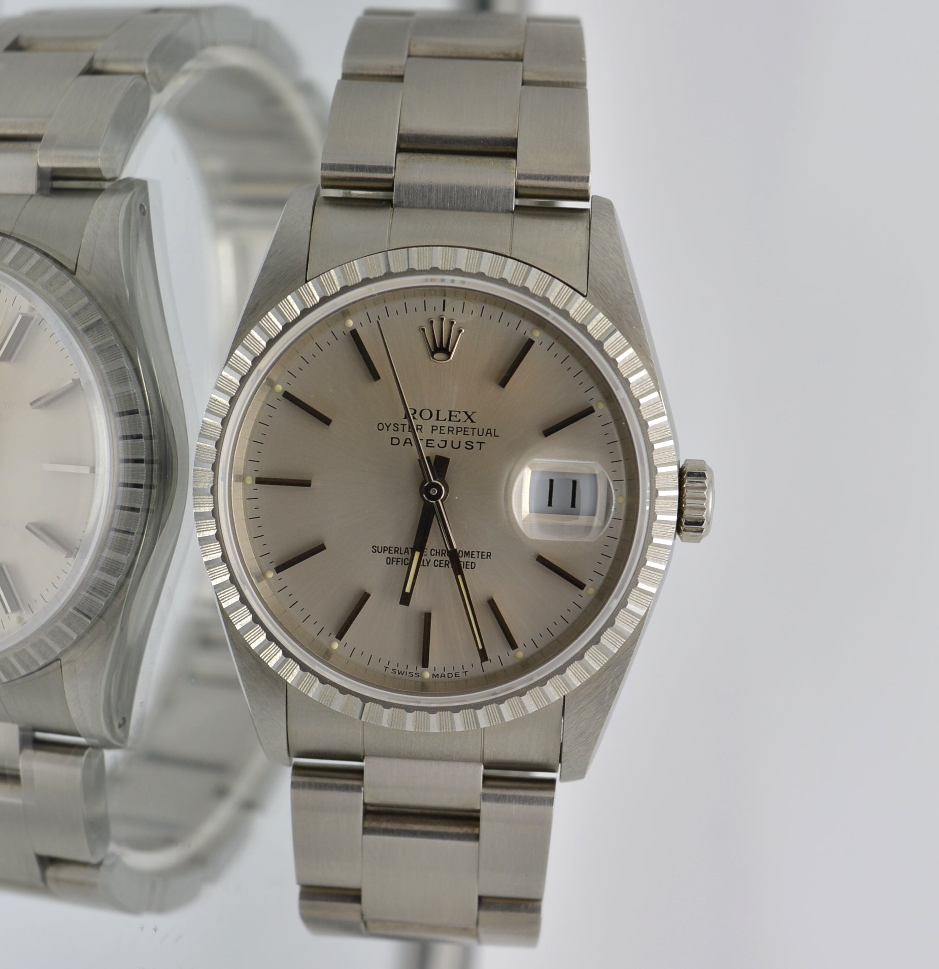 Rolex Date Just 16220 NEW OLD STOCK IBM Rewards engraving Full Set