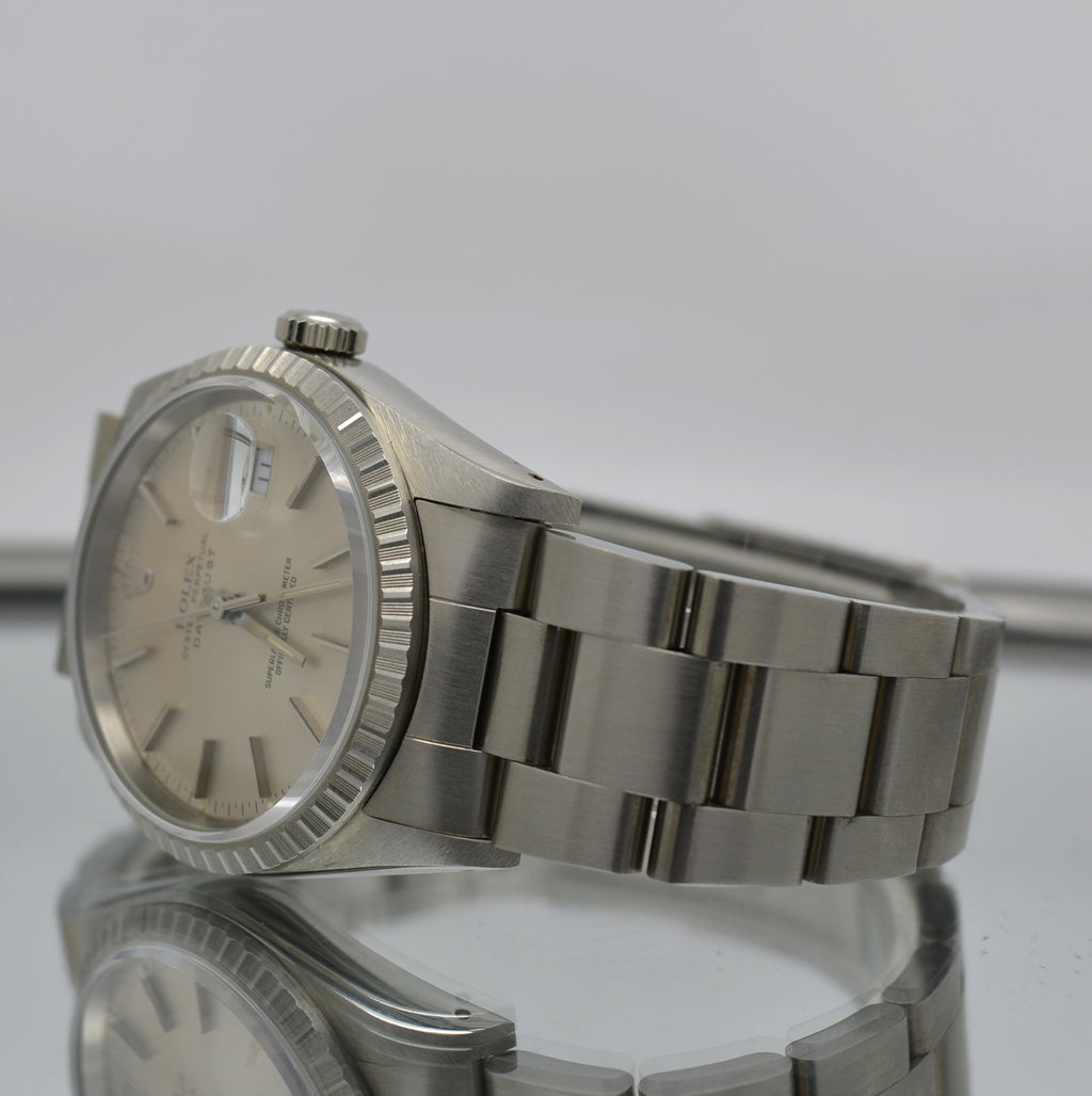 Rolex Date Just 16220 NEW OLD STOCK IBM Rewards engraving Full Set