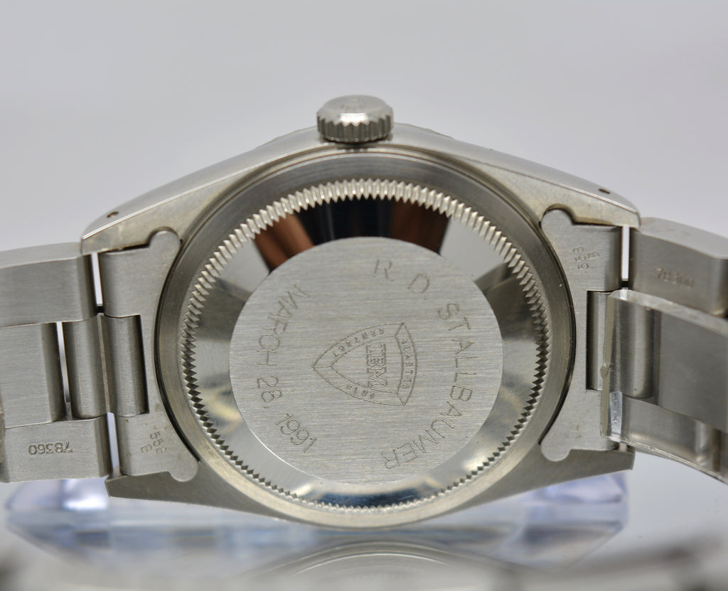 Rolex Date Just 16220 NEW OLD STOCK IBM Rewards engraving Full Set