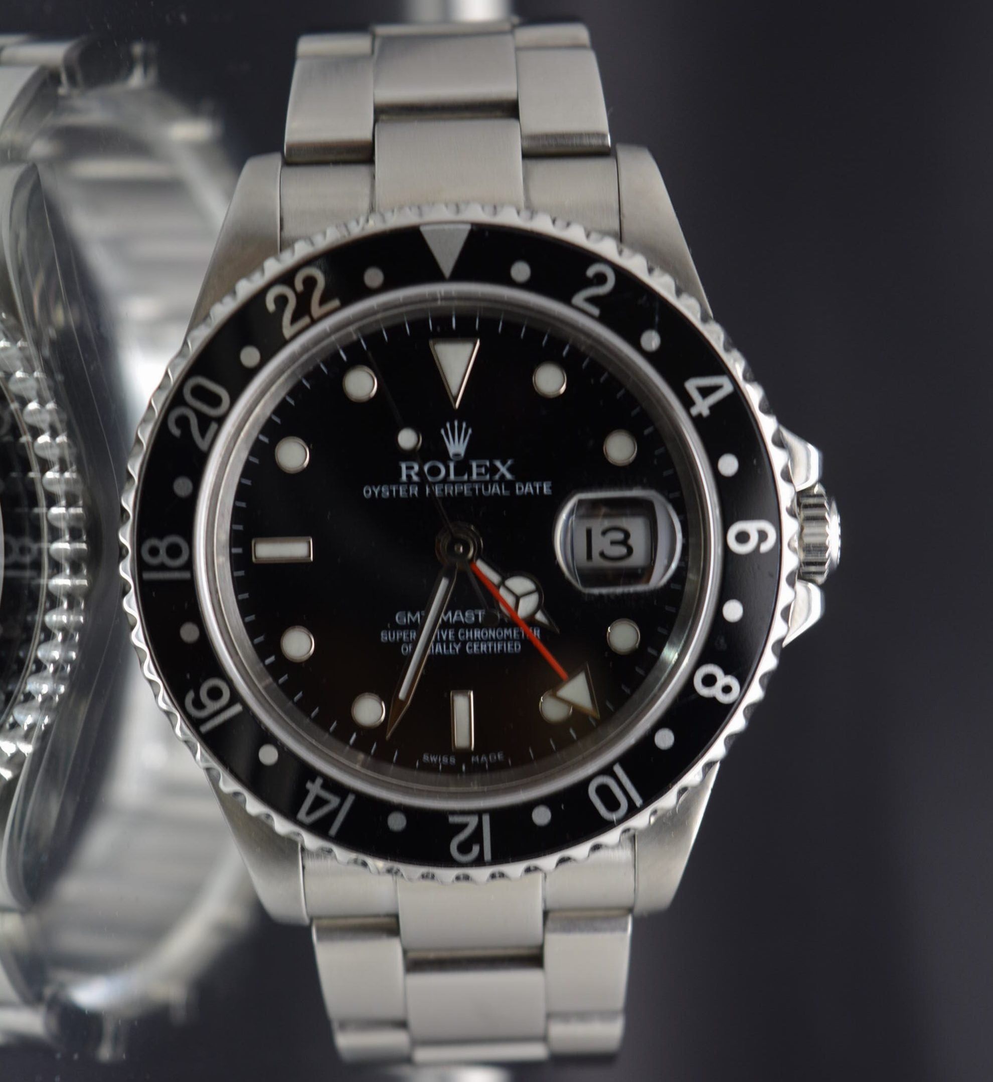 Rolex GMT Master II Black Bezel – Full Set – no Holes Case 2005