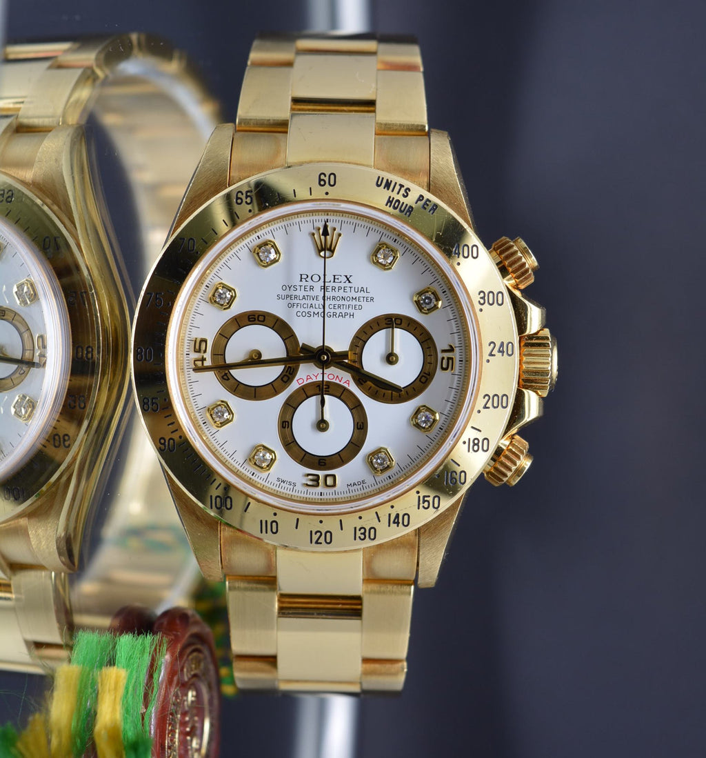 Rolex Daytona 16528 Zenith Factory Diamonds Dial Full Set – Unpolished