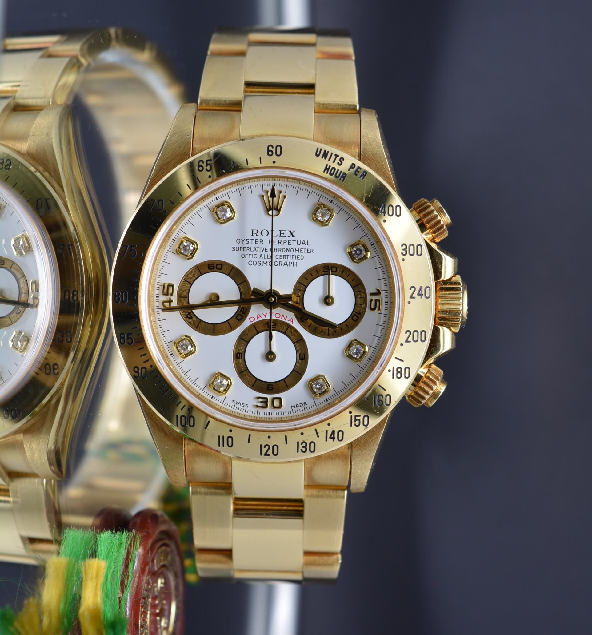 Rolex Daytona 16528 Zenith Factory Diamonds Dial Full Set – Unpolished