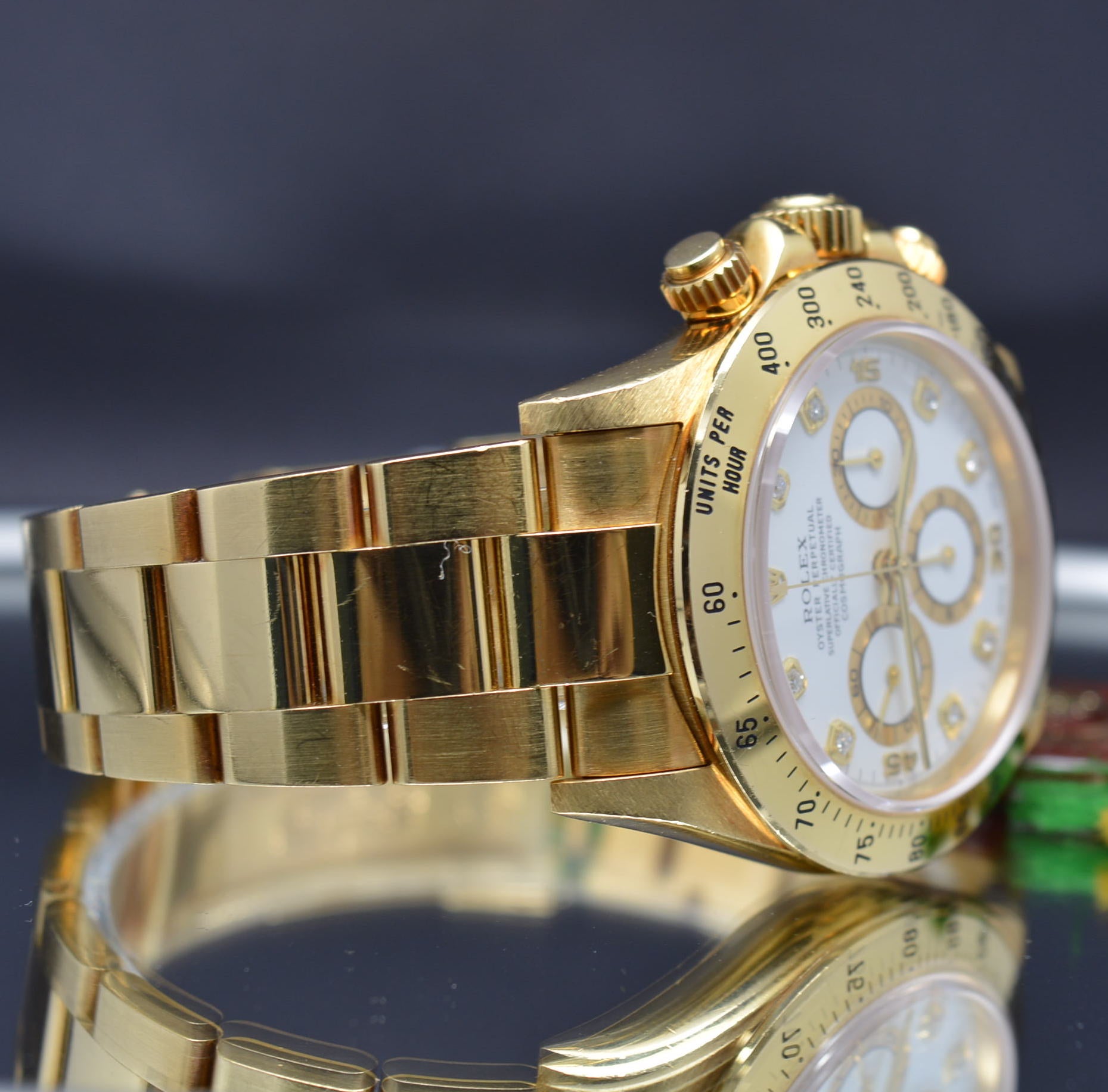 Rolex Daytona 16528 Zenith Factory Diamonds Dial Full Set – Unpolished