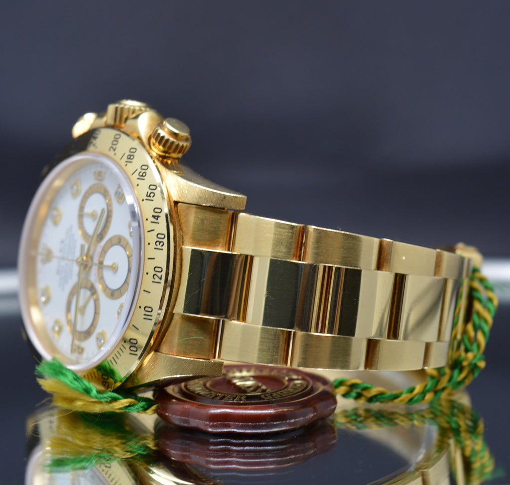 Rolex Daytona 16528 Zenith Factory Diamonds Dial Full Set – Unpolished
