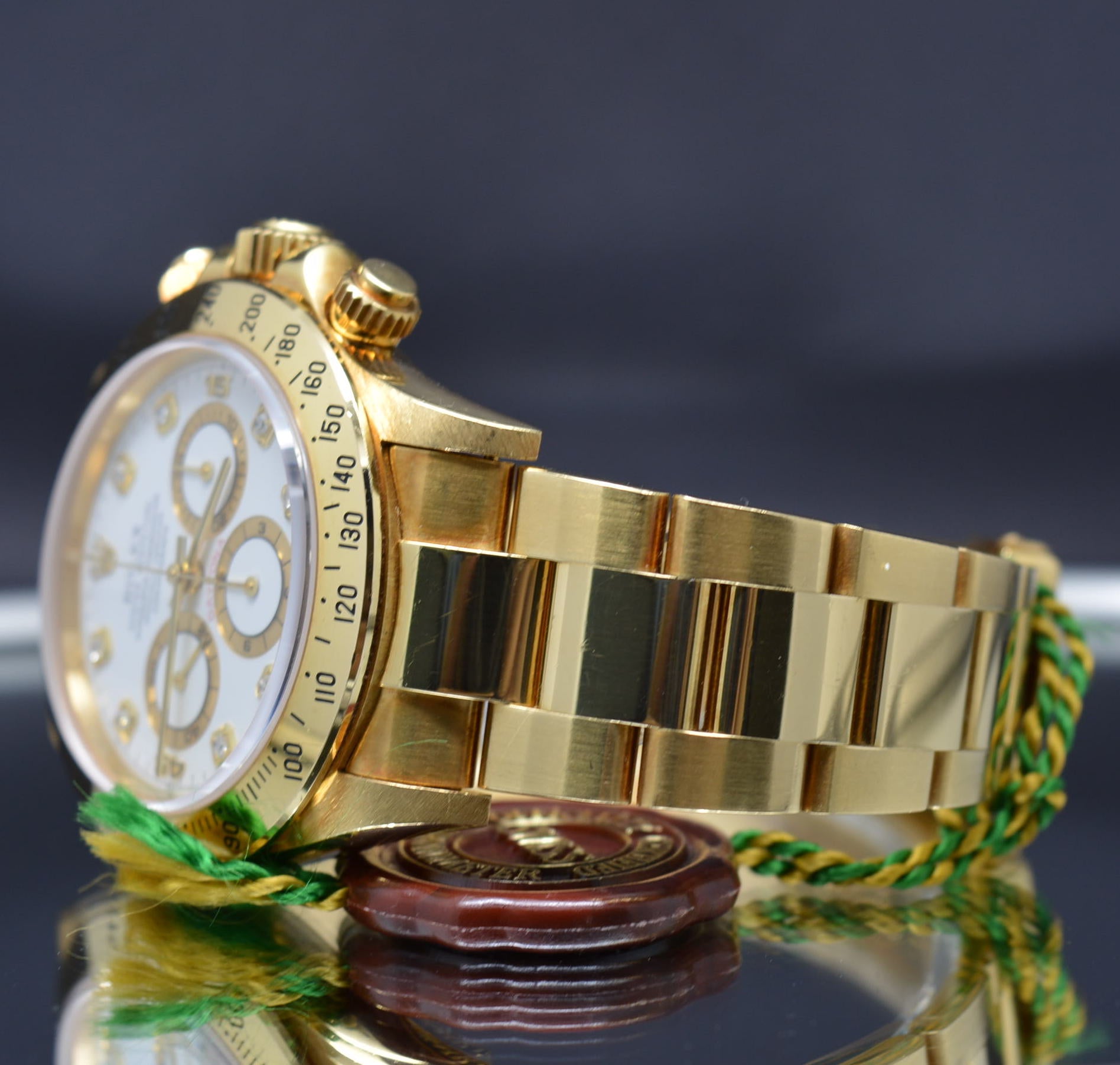 Rolex Daytona 16528 Zenith Factory Diamonds Dial Full Set – Unpolished