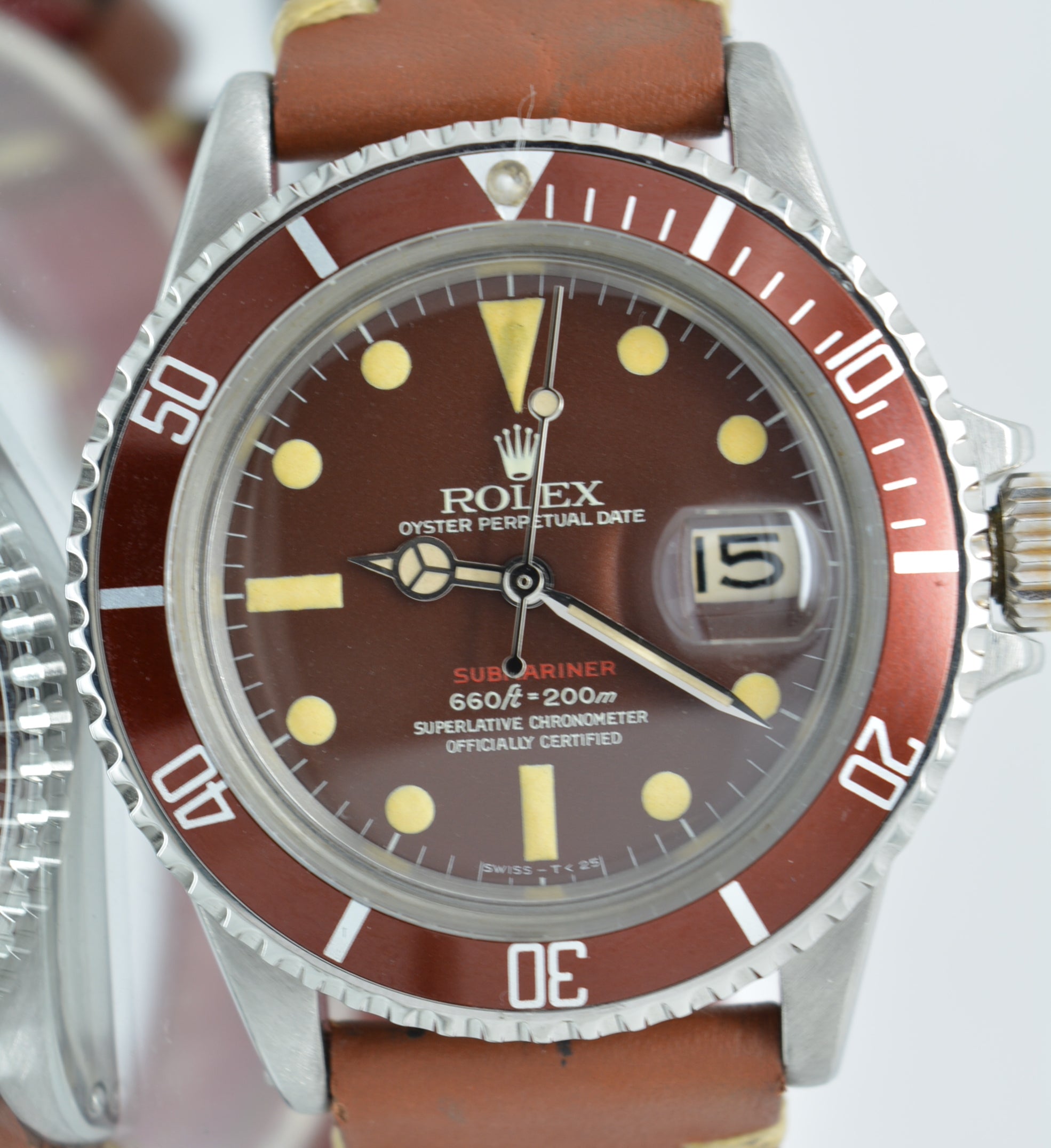 Rolex Red Submariner 1680 Tropical dial and bezel chocolate Brown