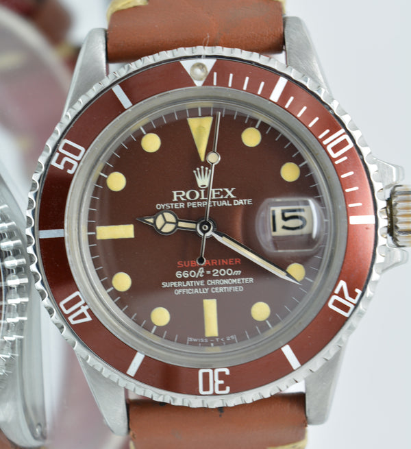 Rolex Red Submariner 1680 Tropical dial and bezel chocolate Brown