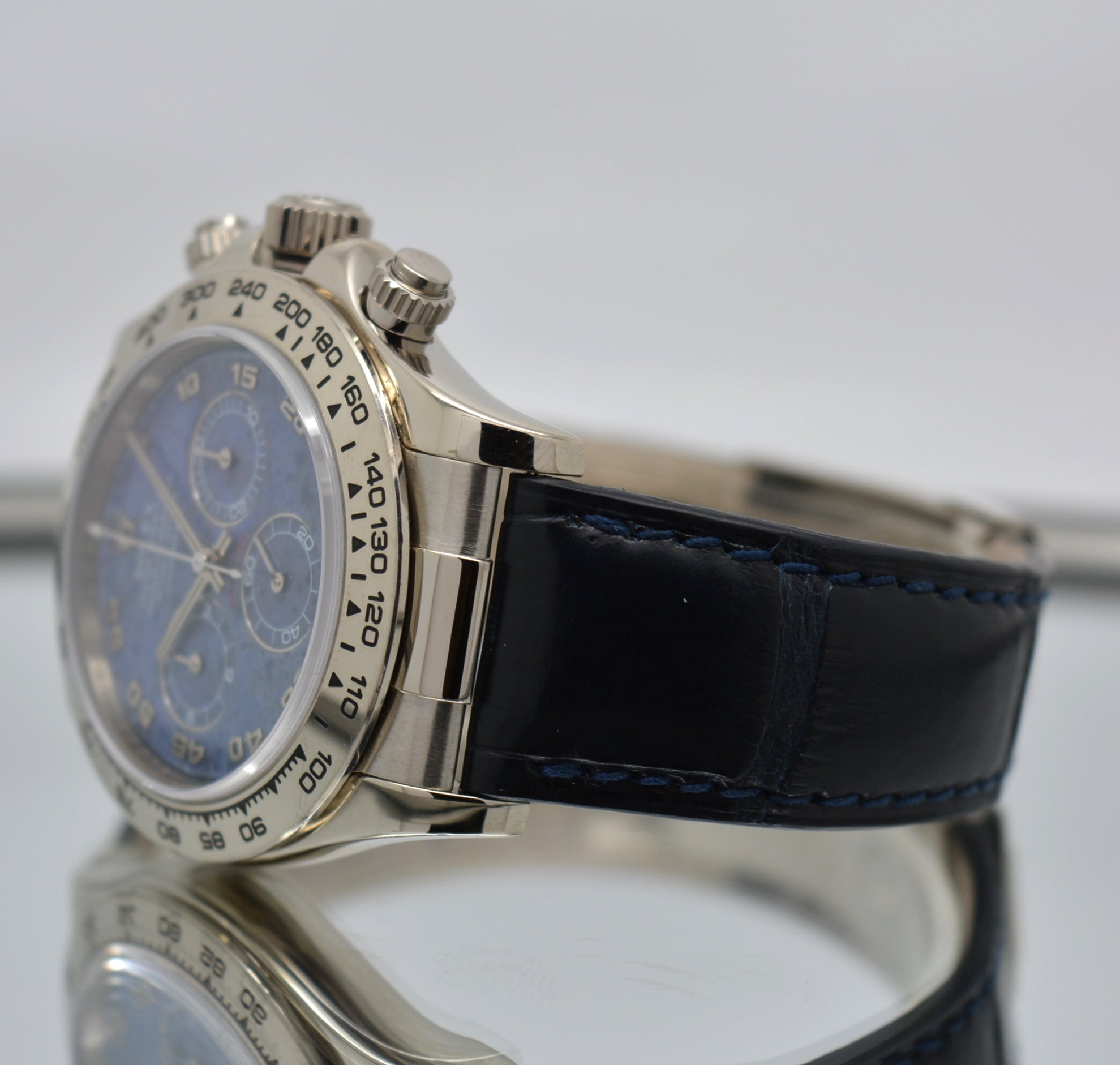 Rolex 116519 Daytona White Gold 18k Box and Card engraving Full Sodalite Dial