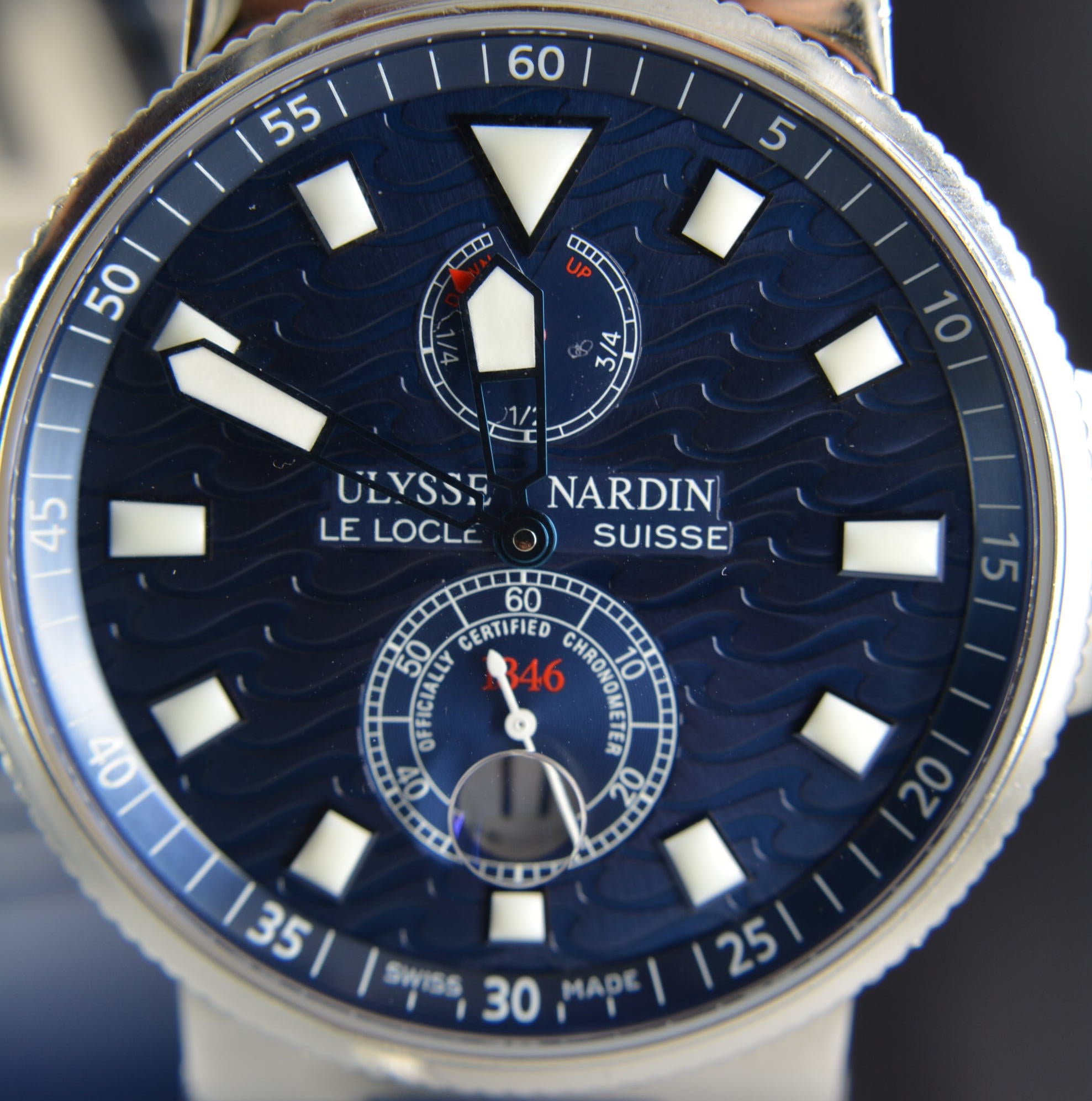 Ulysse Nardin Maxi Marine Chronometer Blue Wave Dial Limited Edition