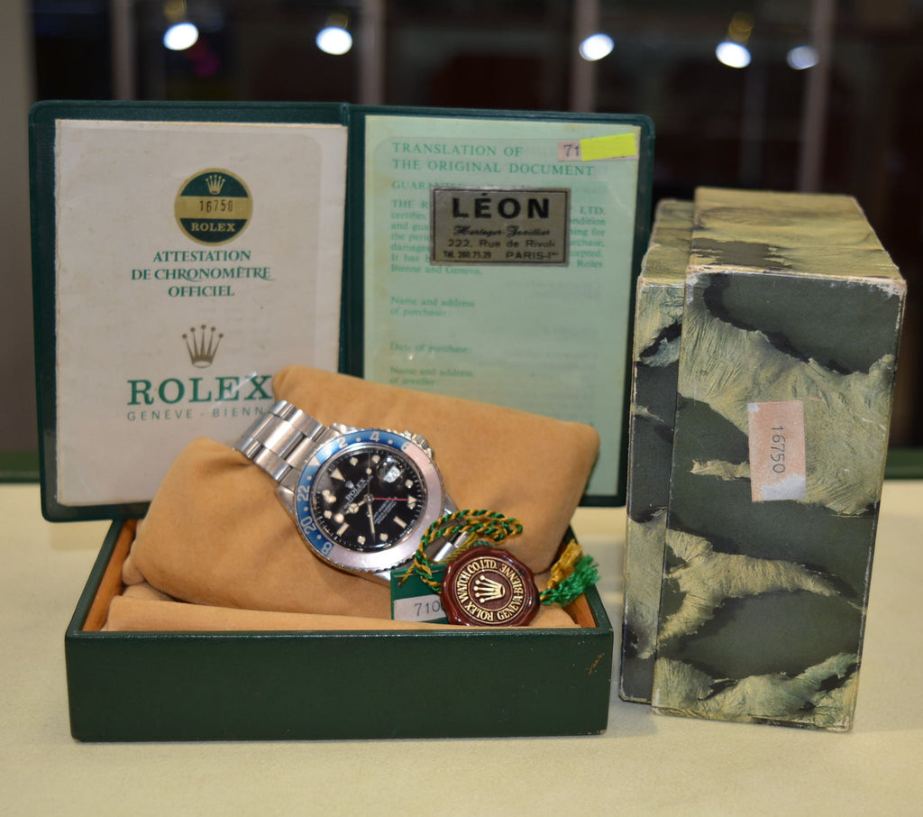 Rolex 16750 Gmt Master plastic Box & Papers 1980’s