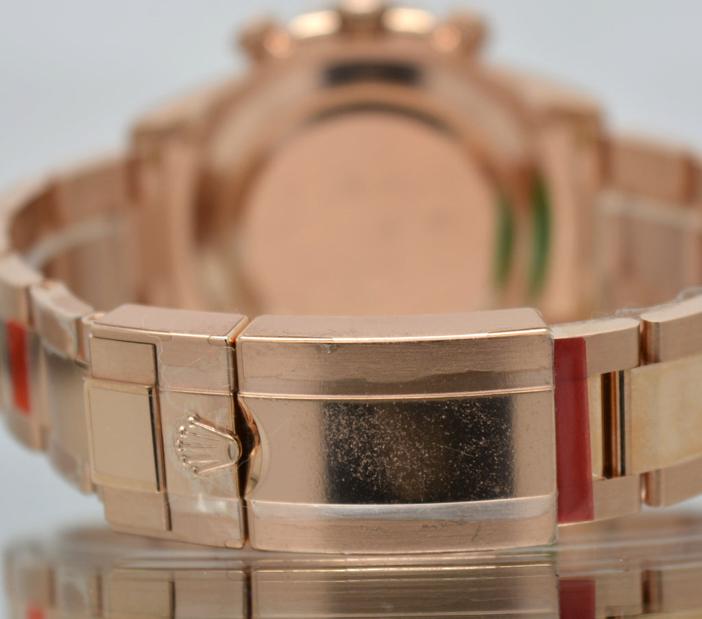 Unworn Rolex 116505 Daytona Rose Gold pink Chocolate Dial 2017 box and card
