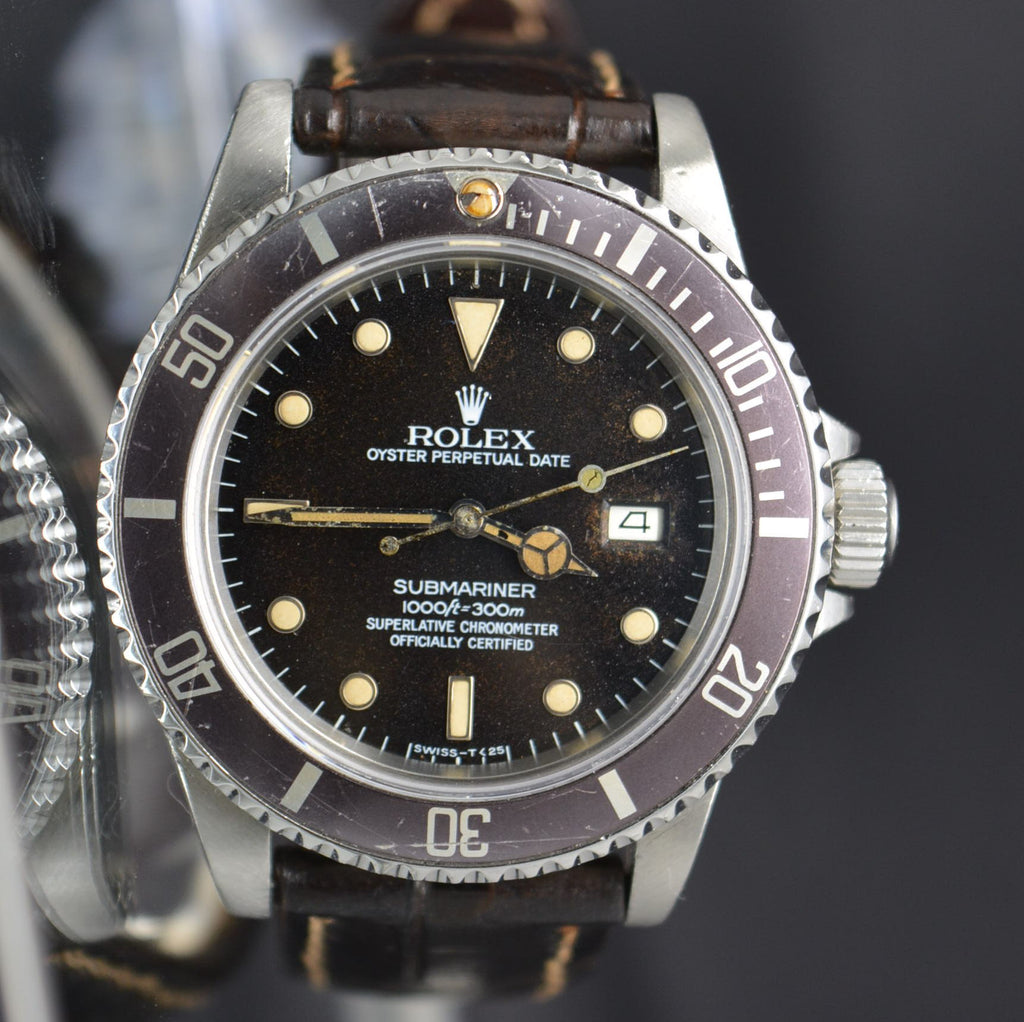 Rolex Submariner 16800 Tropical Brown Dial & Insert Untouched