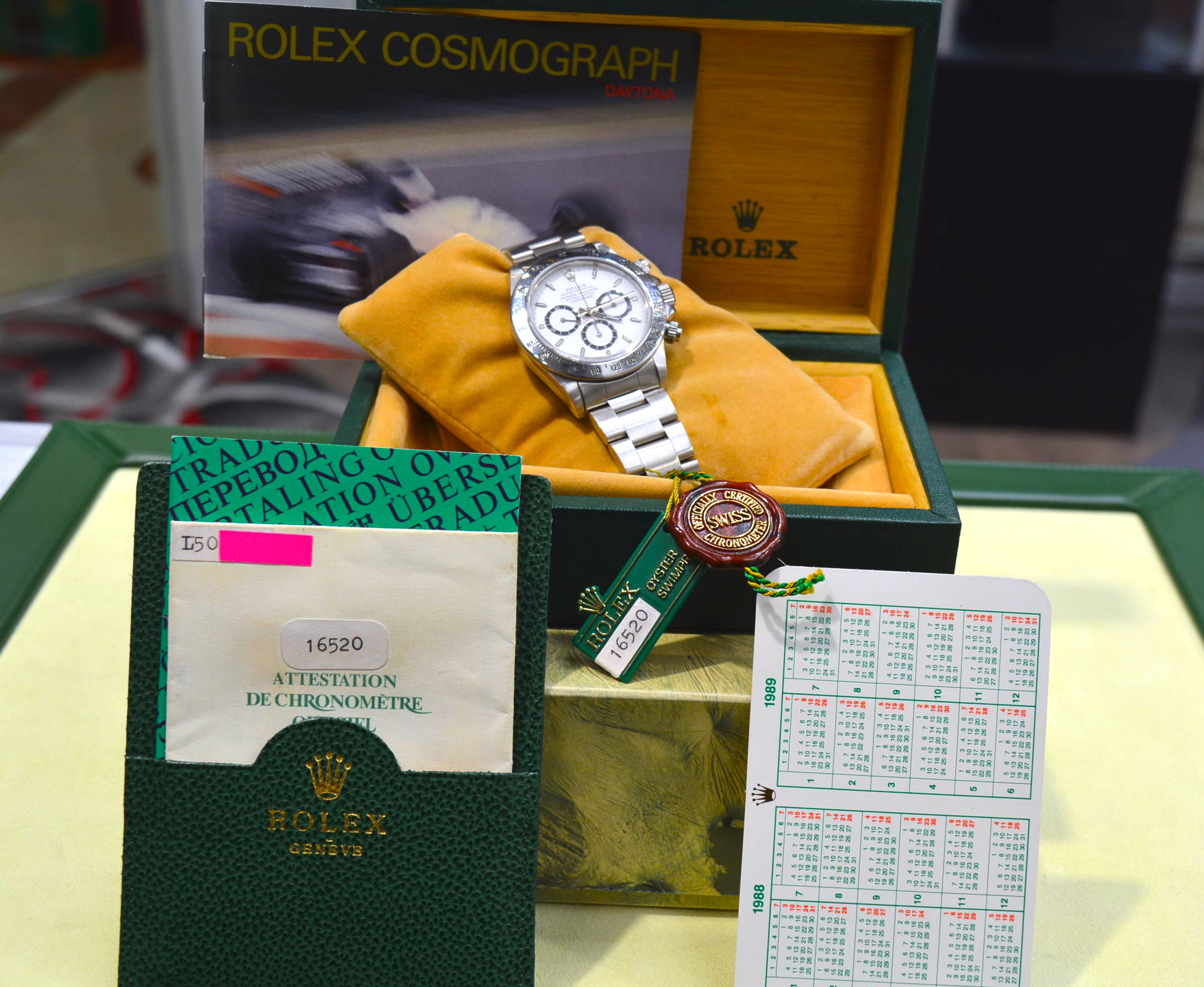 Rolex Dayton Zenith 16520 L Serial 1989 FULL SET 225 Bezel inv.6