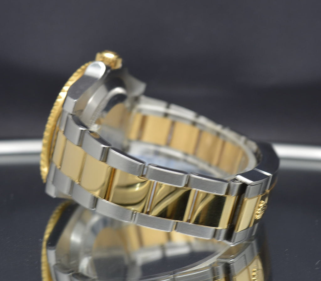 Rolex Gold & Steel Submariner 116613 Factory Diamonds Black Dial