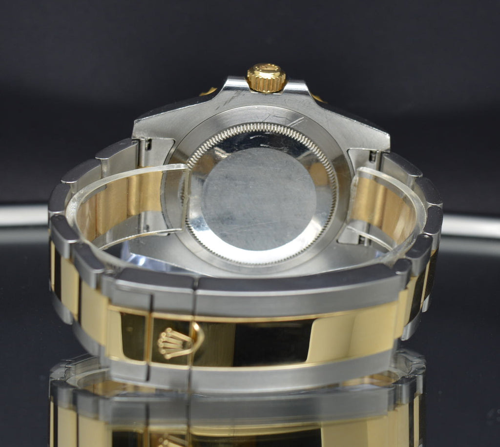 Rolex Gold & Steel Submariner 116613 Factory Diamonds Blue Dial