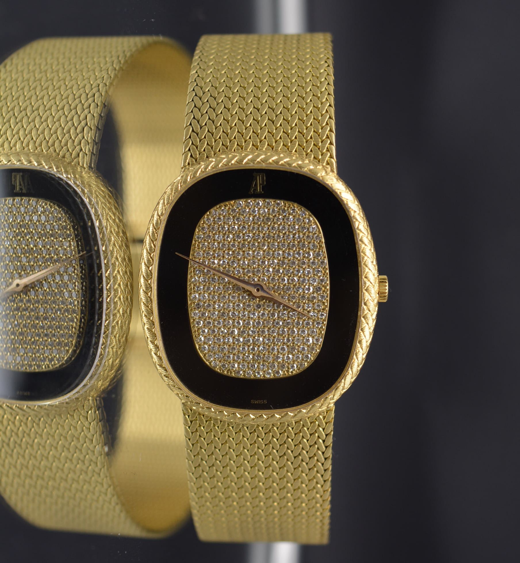 Audemars Piguet Vintage 18k Yellow Gold factory Diamonds Automatic
