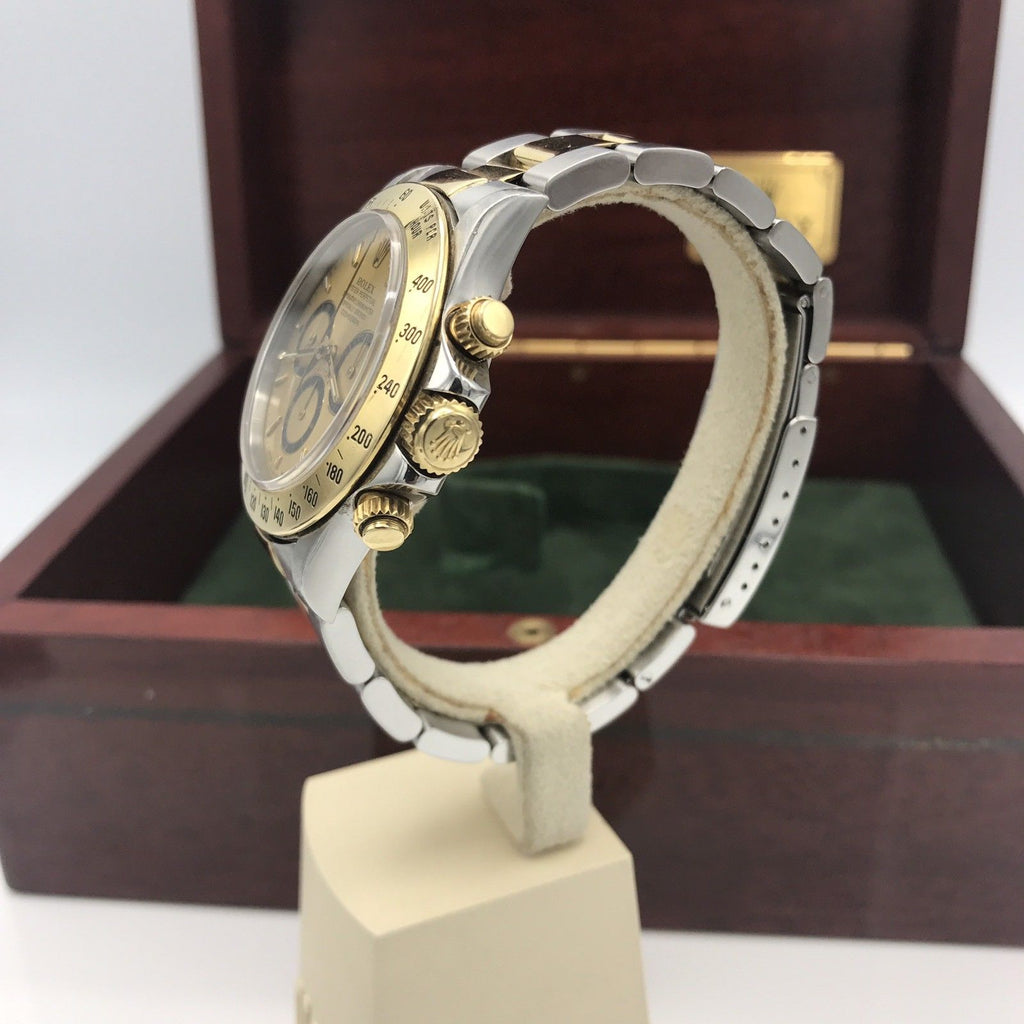 Vintage Rolex Daytona 16523 Zenith 1988 Inverted 6 L Serial 18k / Steel W Box