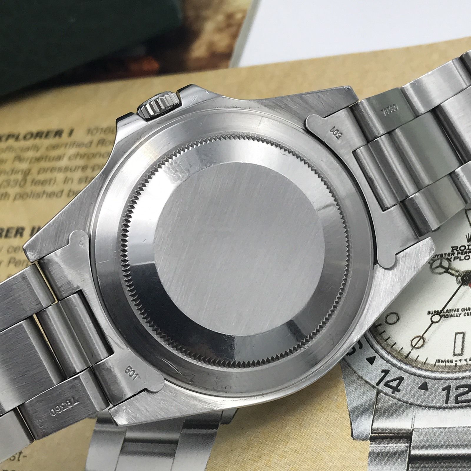 Rolex Explorer II 16550 Original Dial & Hands Full Set 1987 Heavy Patina Papers