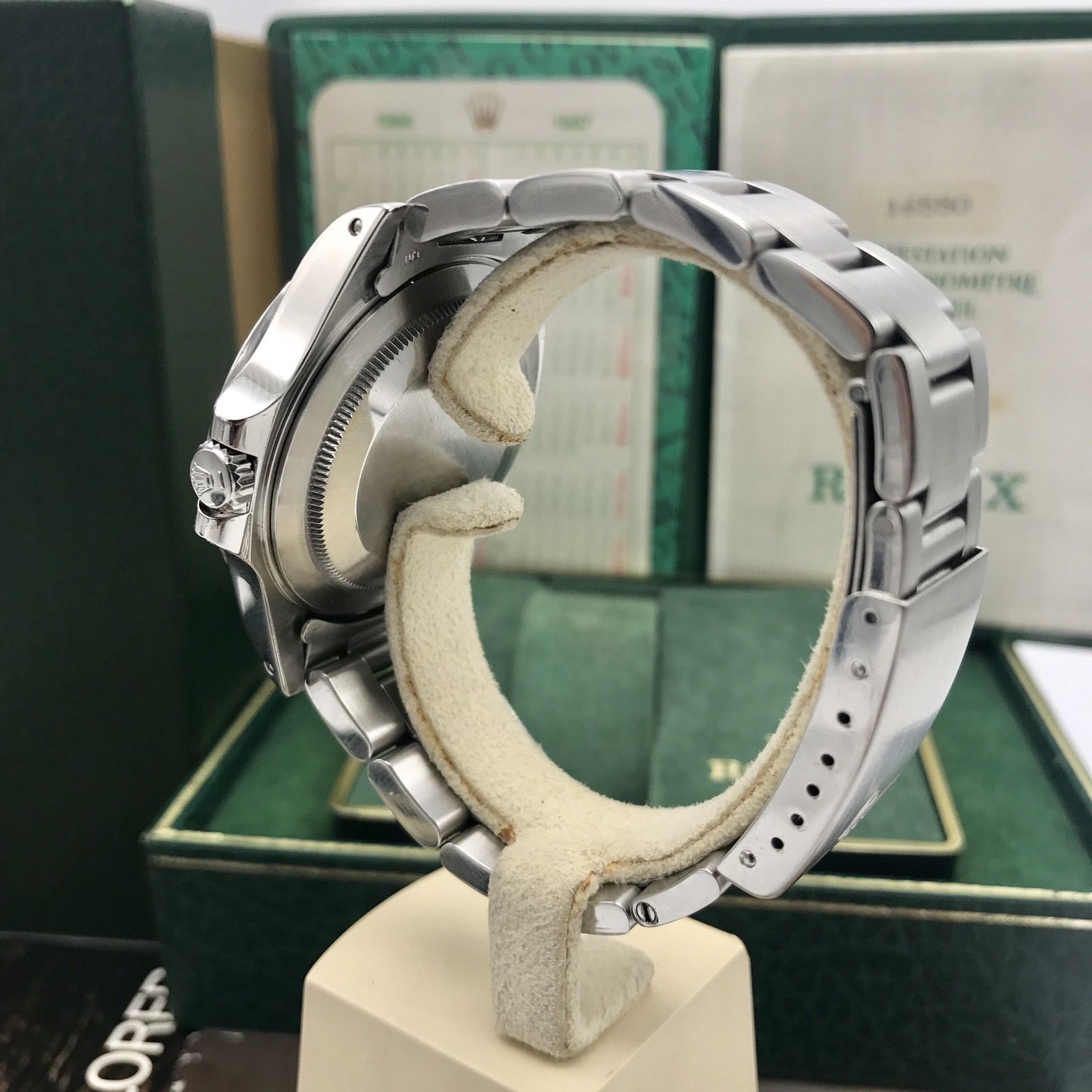 Rolex Explorer II 16550 Original Dial & Hands Full Set 1987 Heavy Patina Papers