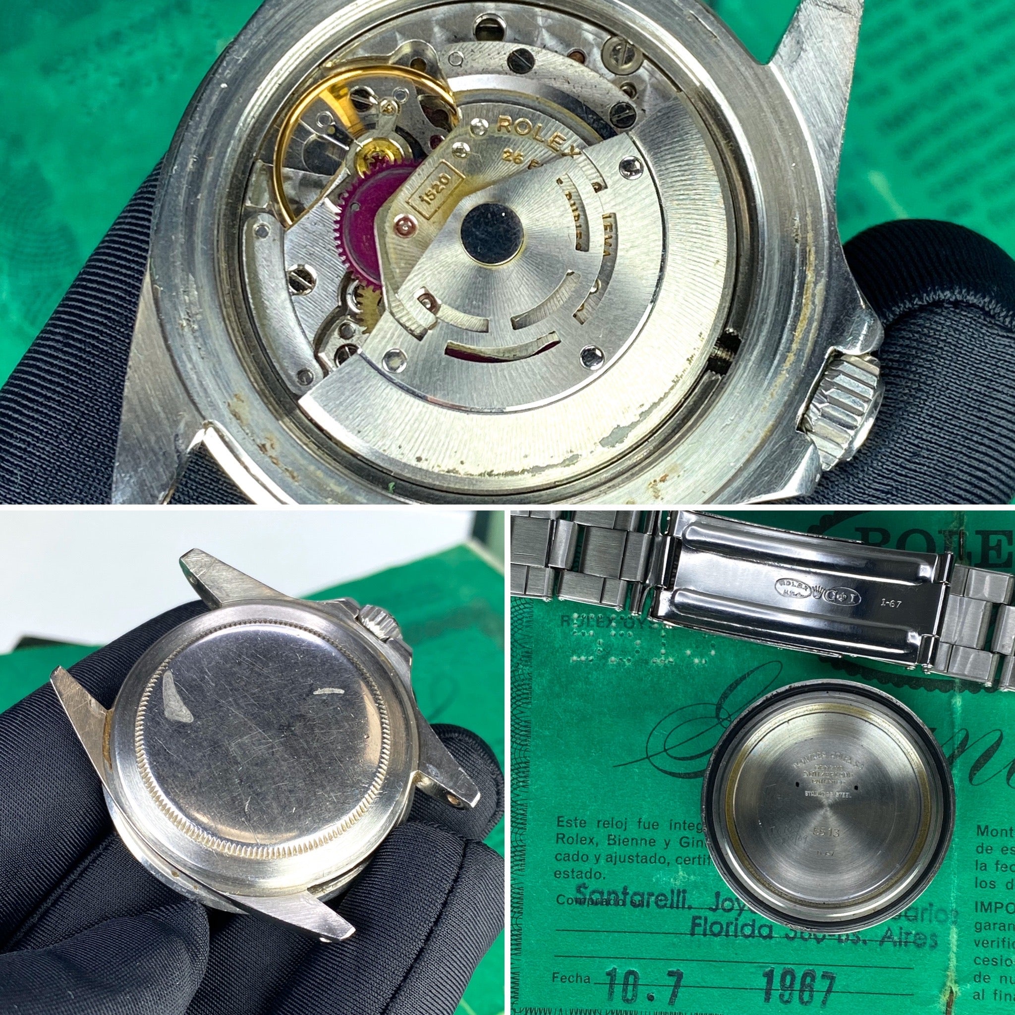 1967 Vintage Rolex Submariner 5513 Meter First & Full Set Box Papers