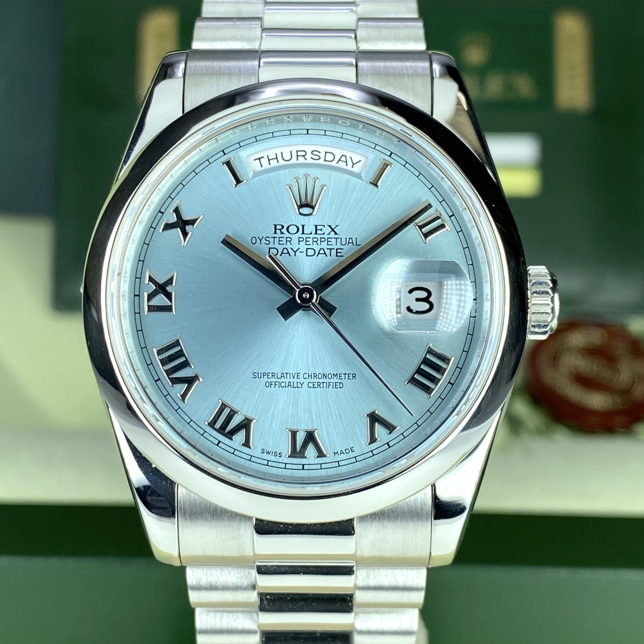 2007 Rolex DayDate 36mm 118206 FullSet Box and Papers