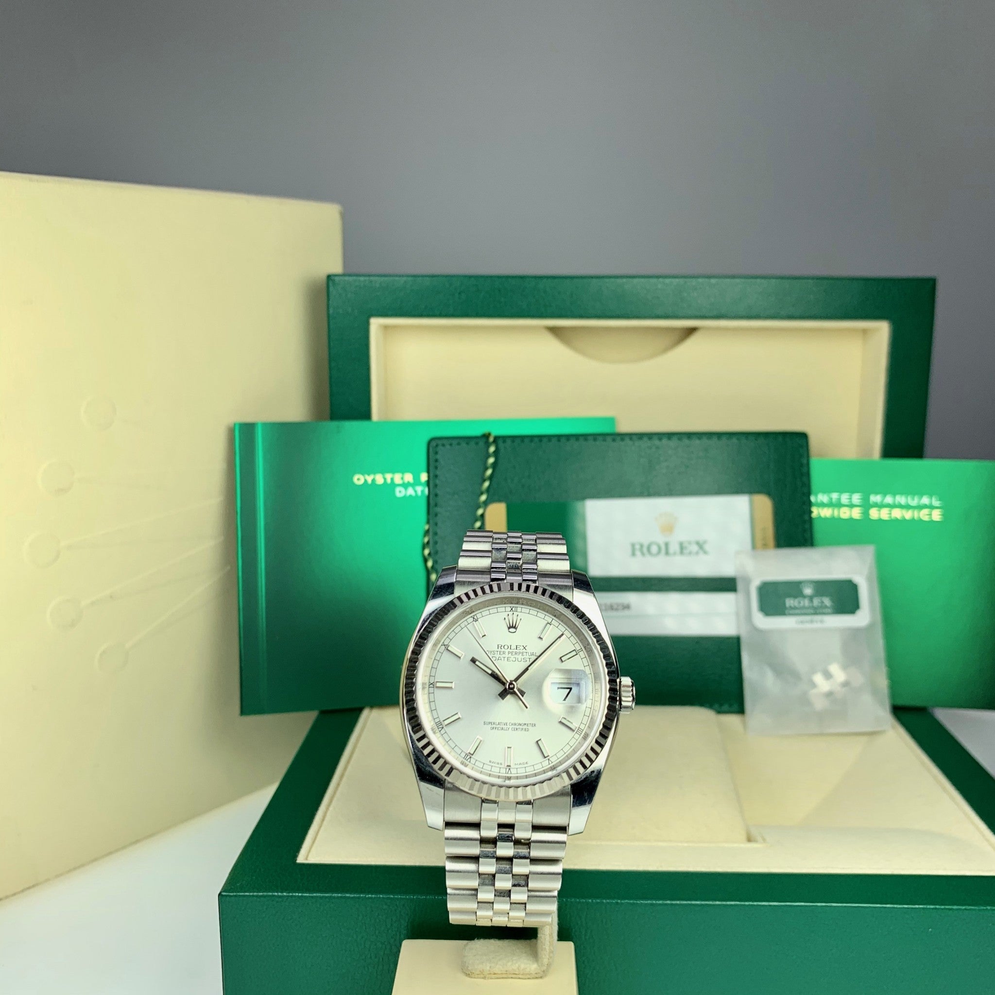 2019 Rolex Datejust 116234 36mm Stainless Jubilee with Box and Papers