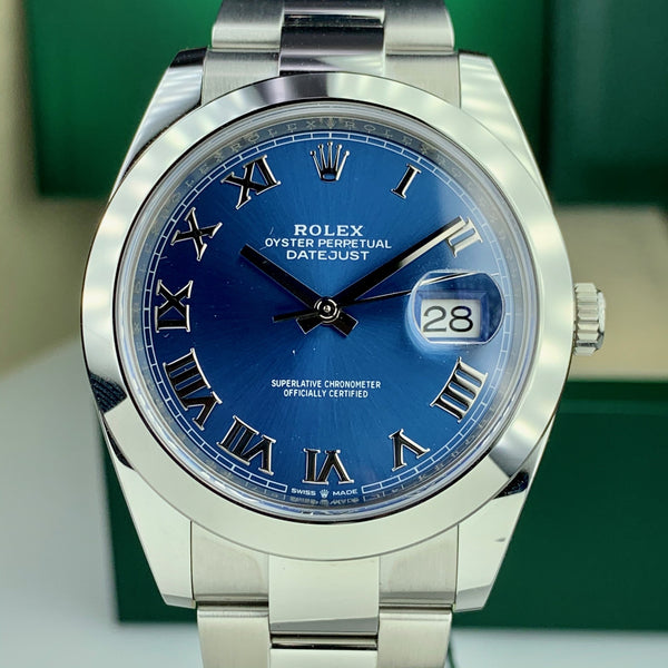 2019 Rolex Datejust 126300 Unworn Blue Roman Dial