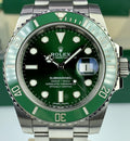 2017 UnPolished Rolex 116610LV Submariner Anniversary Hulk Full Stickers Box & Card