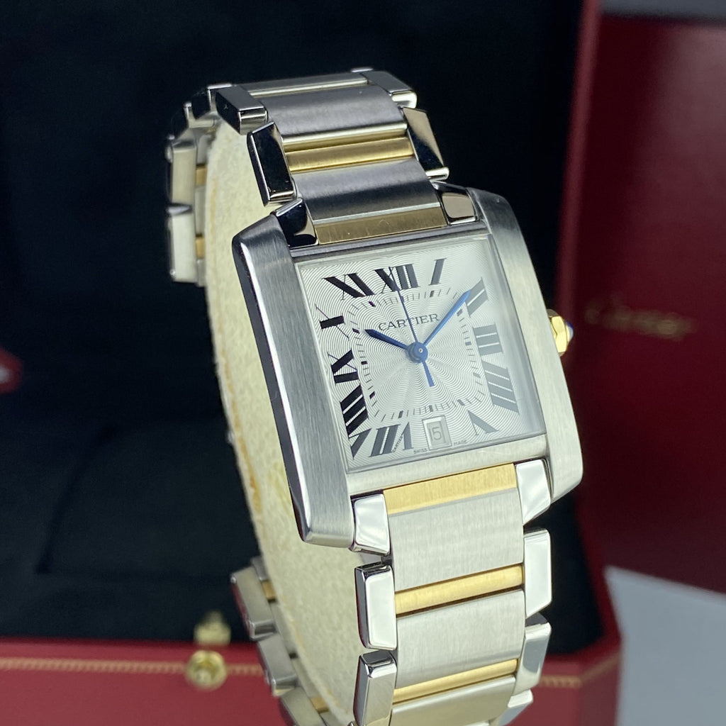 2017 Cartier Tank Francaise Large W51005Q4 Steel Gold Box & Paper