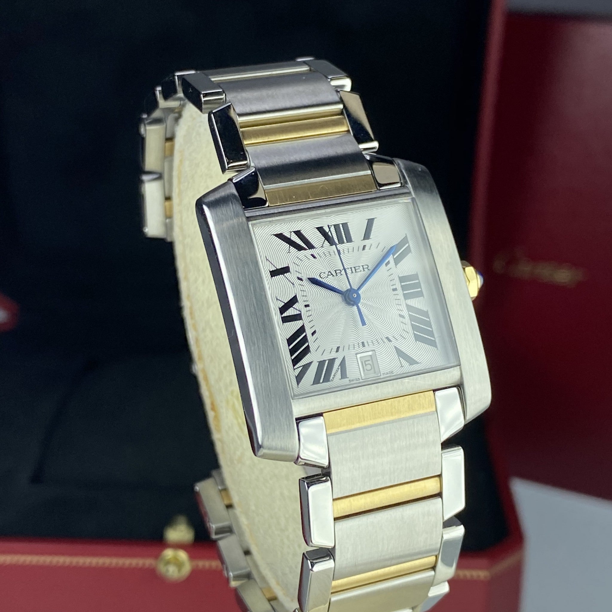 2017 Cartier Tank Francaise Large W51005Q4 Steel Gold Box & Paper