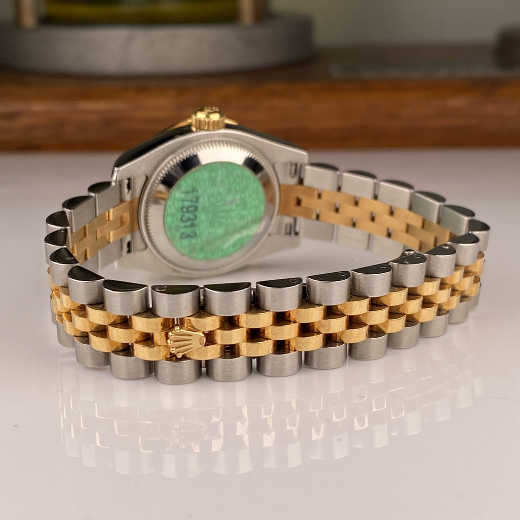 Rolex Lady-Datejust 26mm Jubilee Bracelets 179313 Black Factory Diamonds