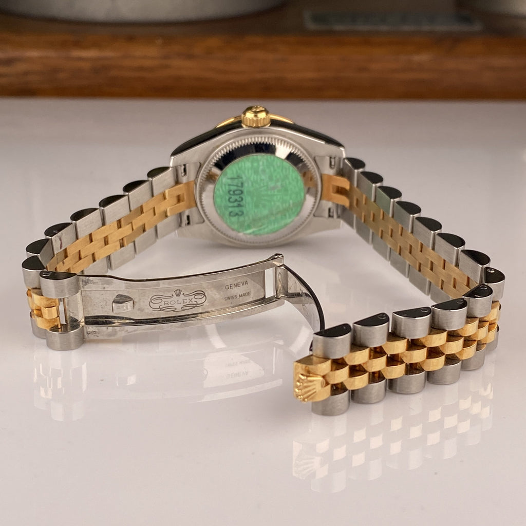 Rolex Lady-Datejust 26mm Jubilee Bracelets 179313 Black Factory Diamonds