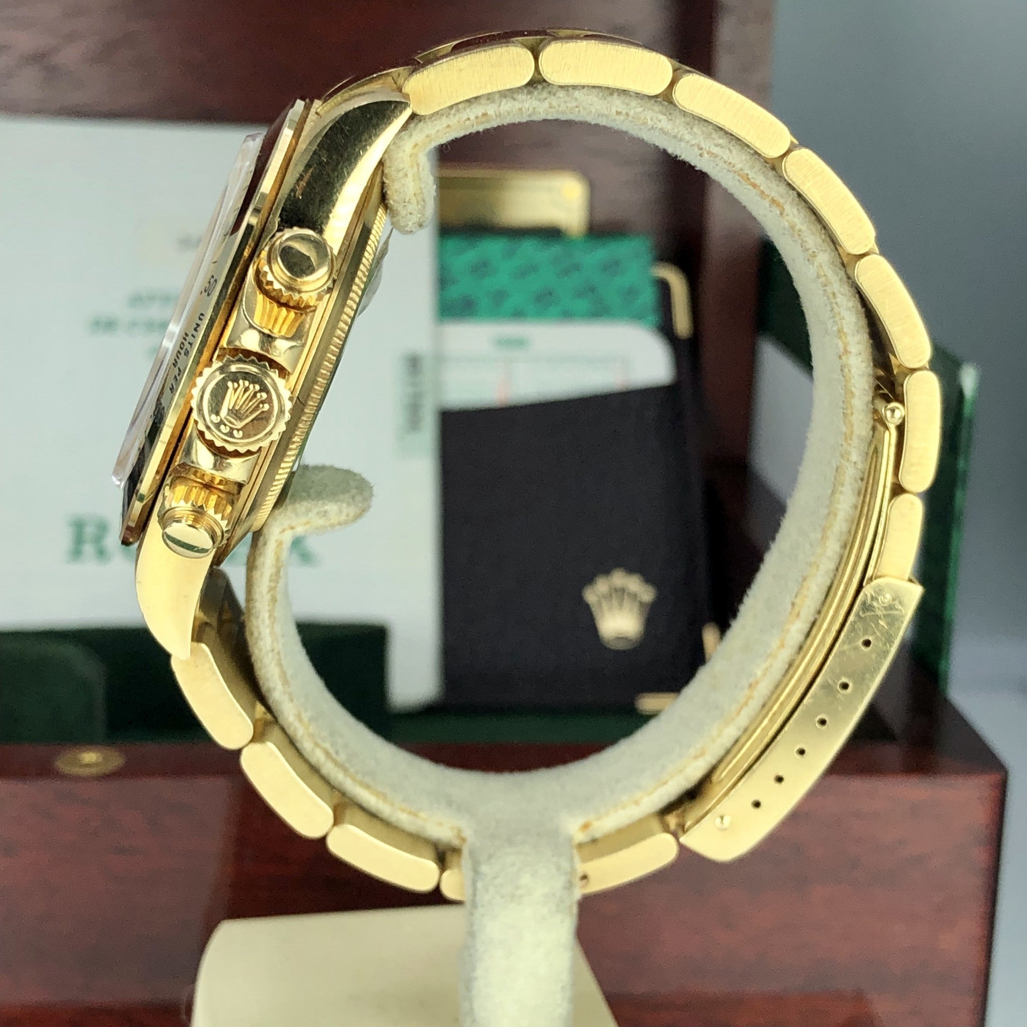 1988 Vintage Rolex Daytona 16528 Zenith Porcelain Diamonds 4 line Dial R Serial Full Set Paper Box