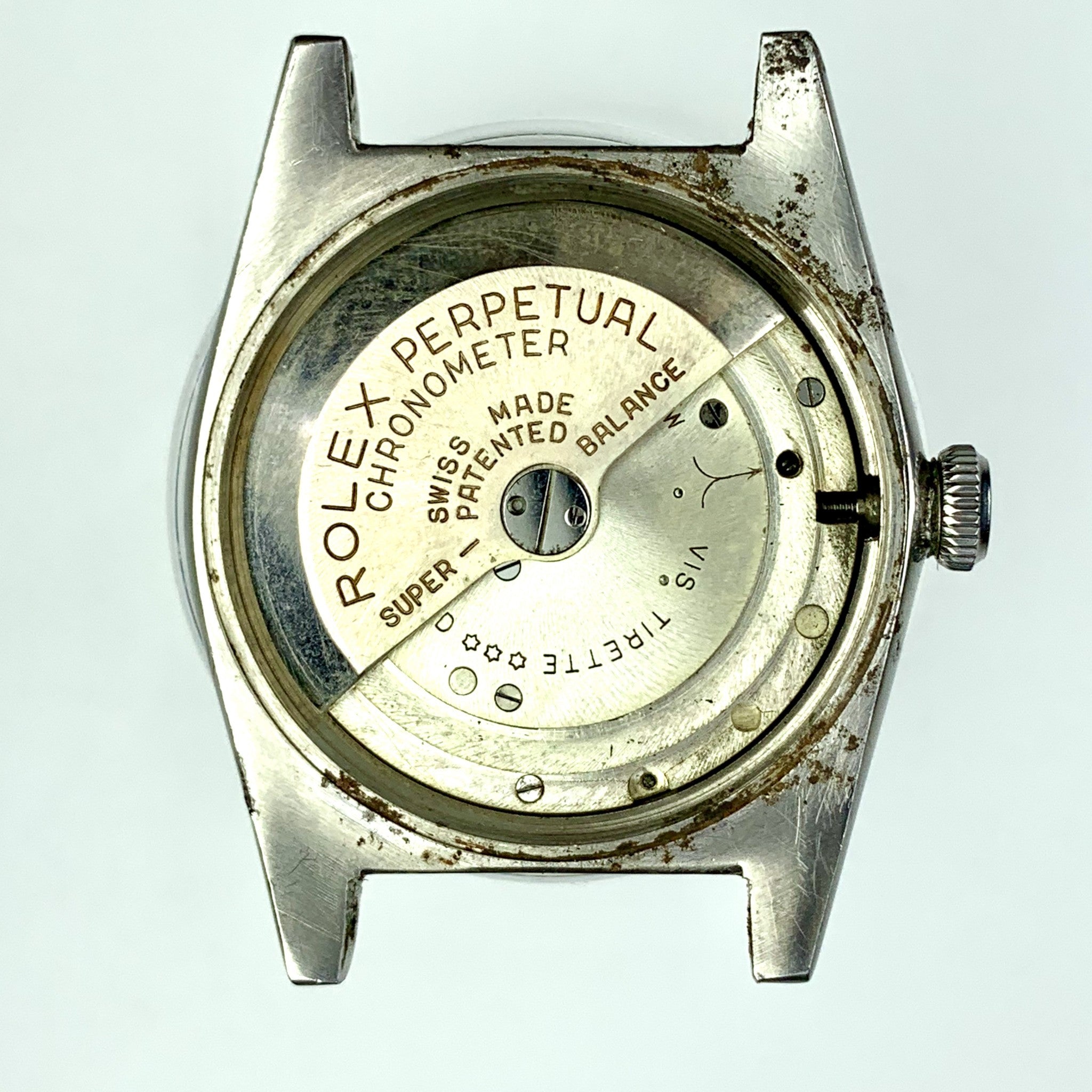 1940’s Vintage Rolex Oyster Perpetual 2940 Bubbleback Rhodium Dial
