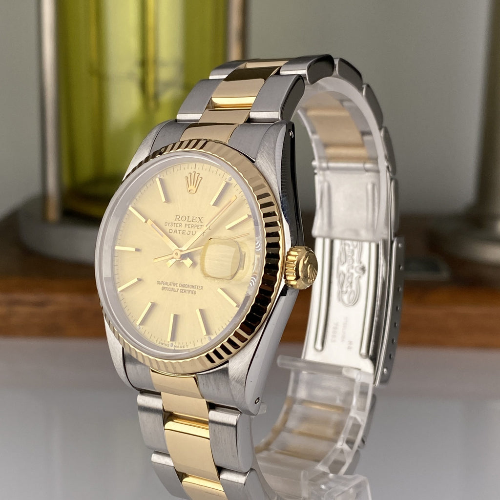 1994 Rolex Datejust 16233 Steel & Gold 36mm Oyster Bracelet