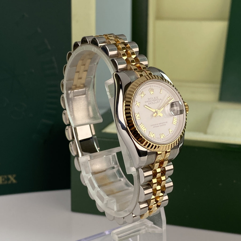 Rolex Datejust 179174 Ladies 26mm Jubilee Bracelets Roman Dial
