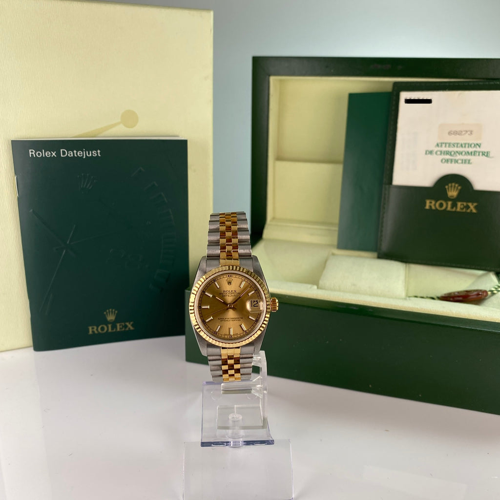 Rolex Datejust 68273 Jubilee Bracelet 31mm New Old Stock with Box & papers