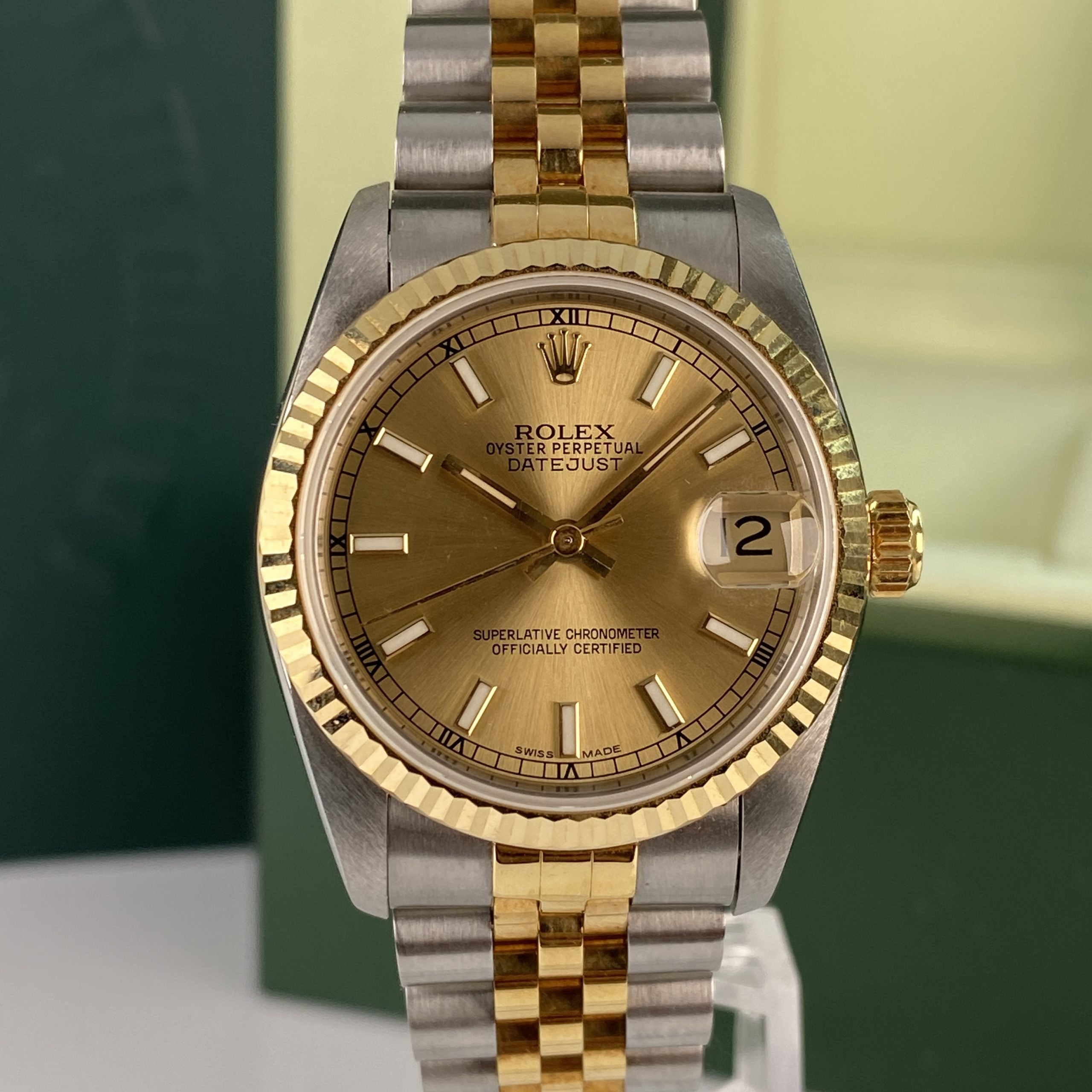 Rolex Datejust 68273 Jubilee Bracelet 31mm New Old Stock with Box & papers