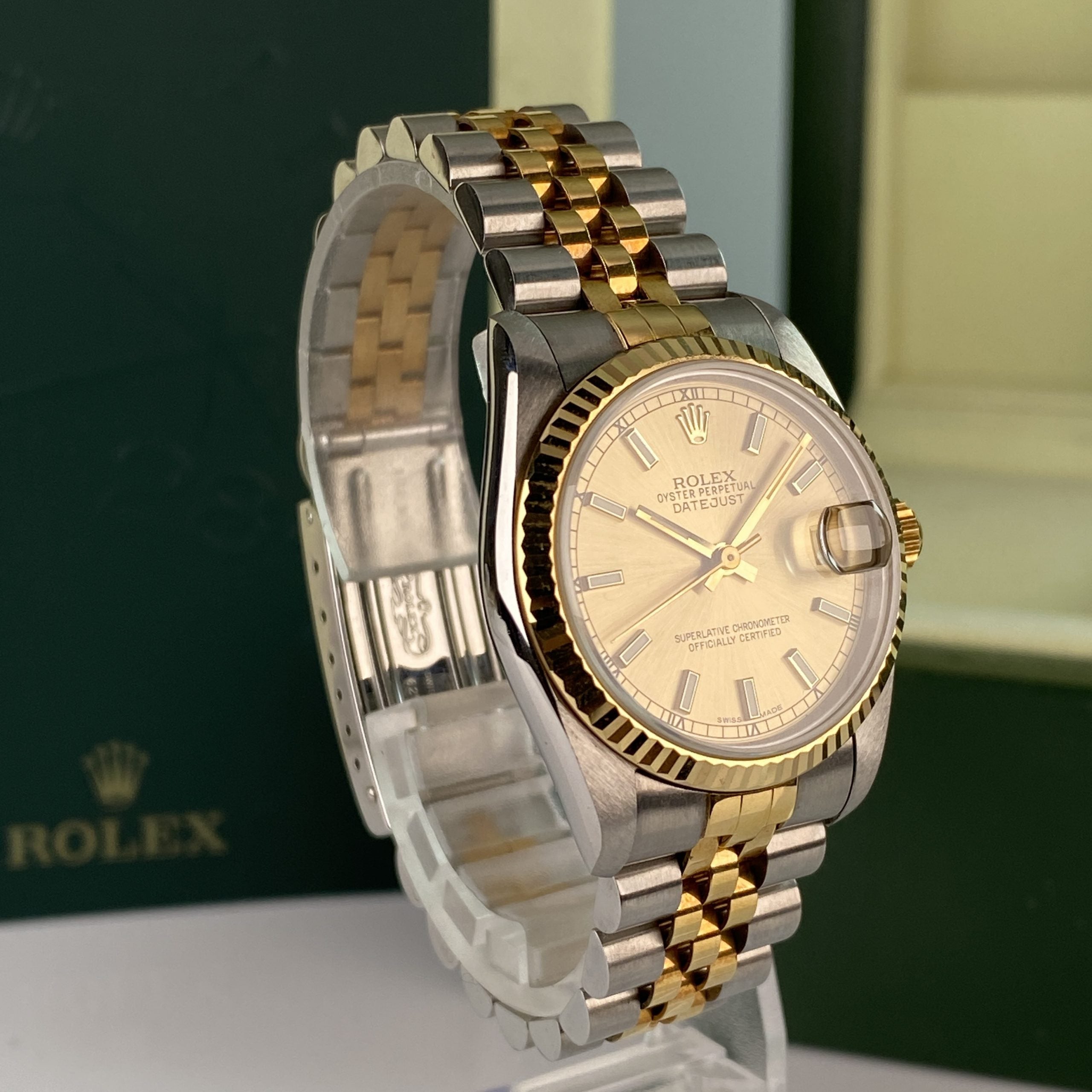 Rolex Datejust 68273 Jubilee Bracelet 31mm New Old Stock with Box & papers