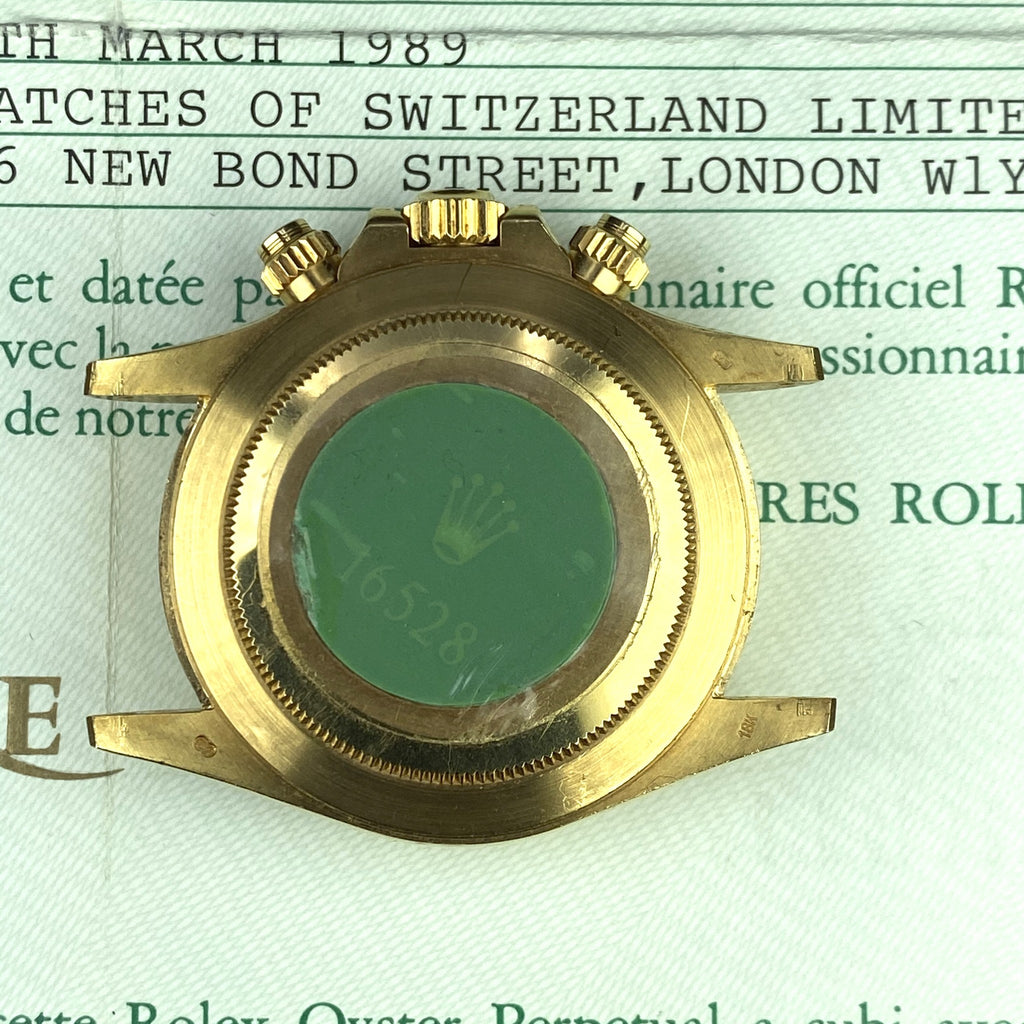 1988 Vintage Rolex Daytona 16528 Zenith Porcelain Diamonds 4 line Dial R Serial Full Set Paper Box