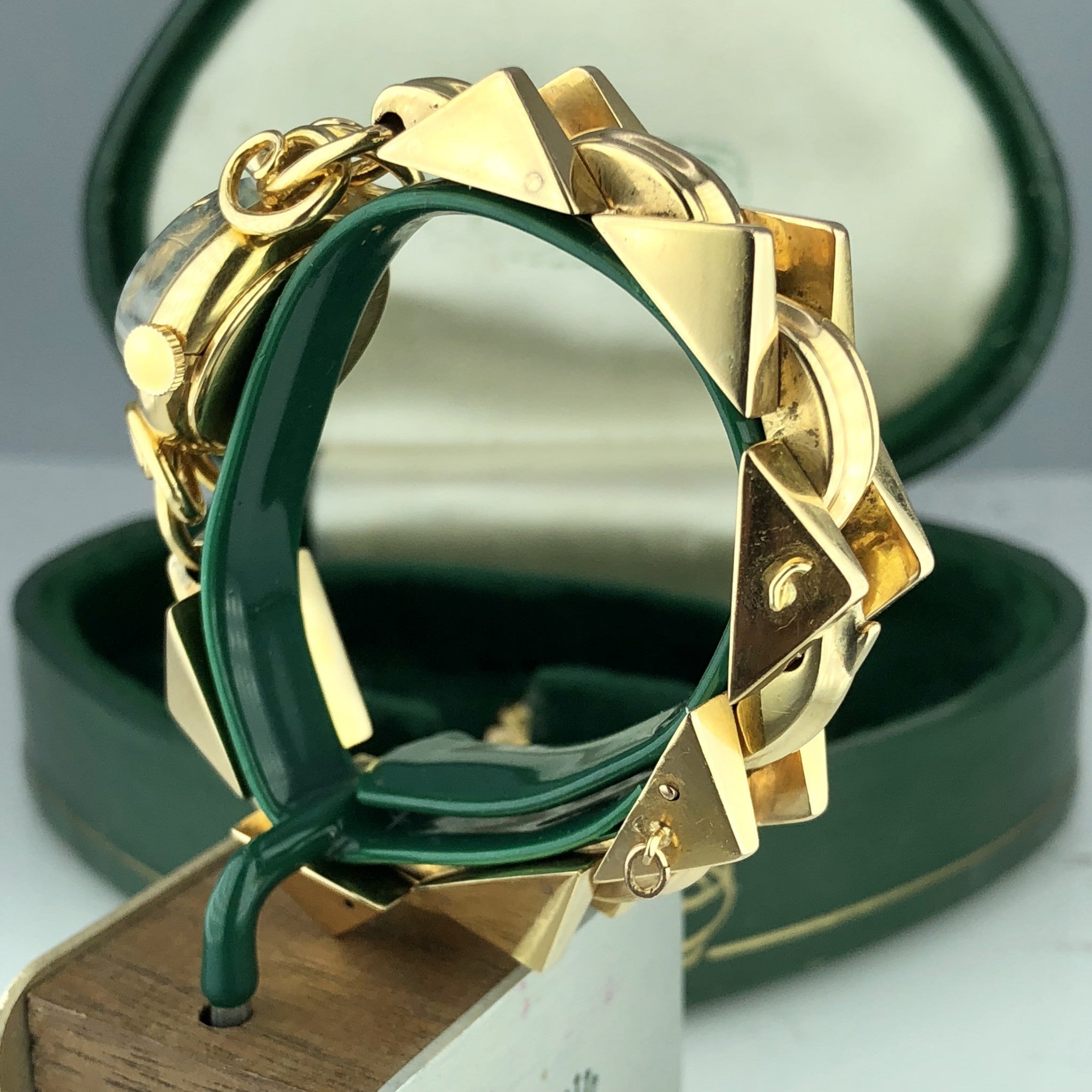 1960 Vintage Unique Rolex Ladies 8161 Diamond Serpico Y Laino 18k Gold With Box