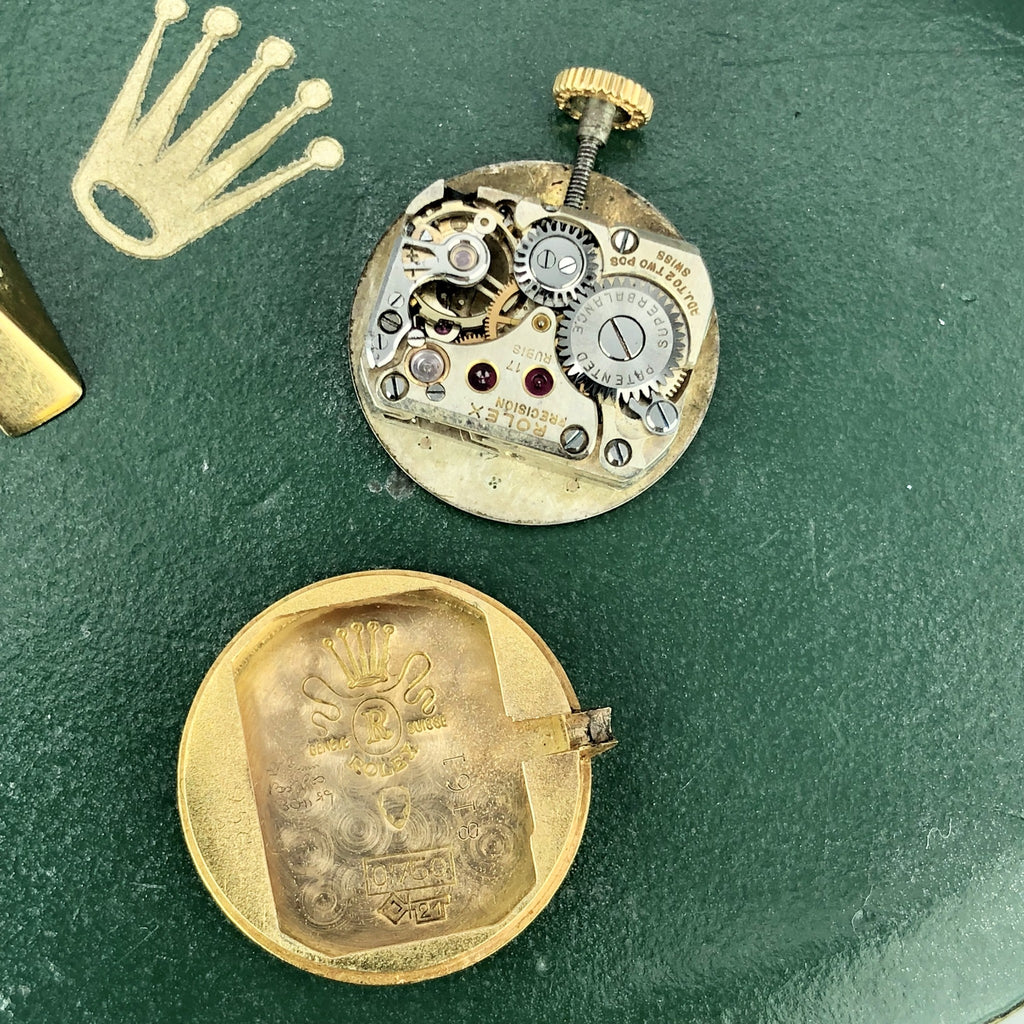 1960 Vintage Unique Rolex Ladies 8161 Diamond Serpico Y Laino 18k Gold With Box