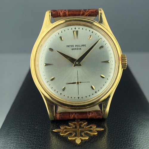 1953 Vintage Patek Philippe Calatrava 2509 Screw Back 18k Solid Gold Box Paper